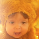 Baby "Lion" Tries out Her Roar